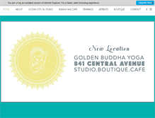 Tablet Screenshot of goldenbuddhayoga.com